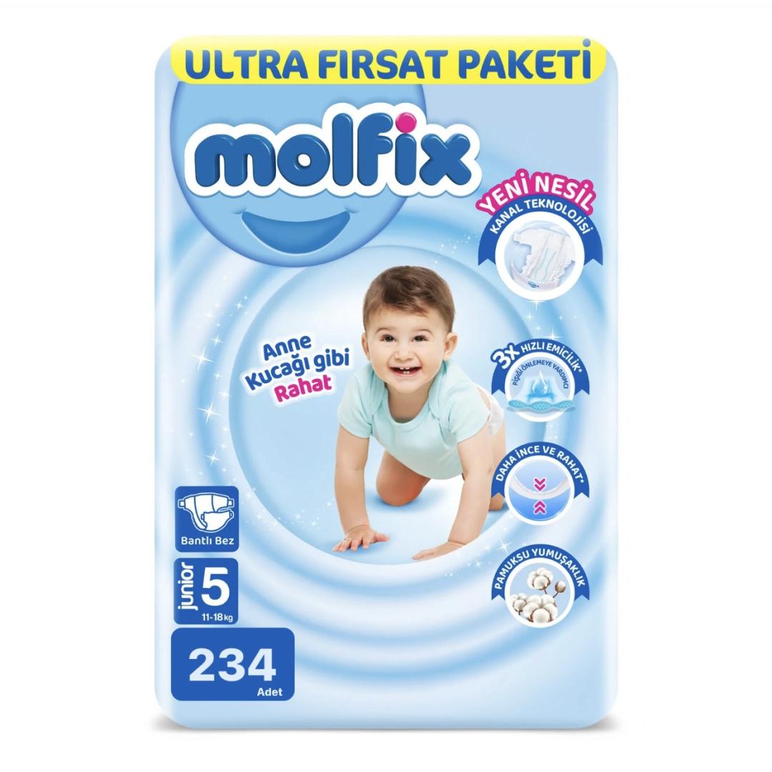 MOLFİX BEBEK BEZİ 5 BEDEN 78*3 (234 ADET)