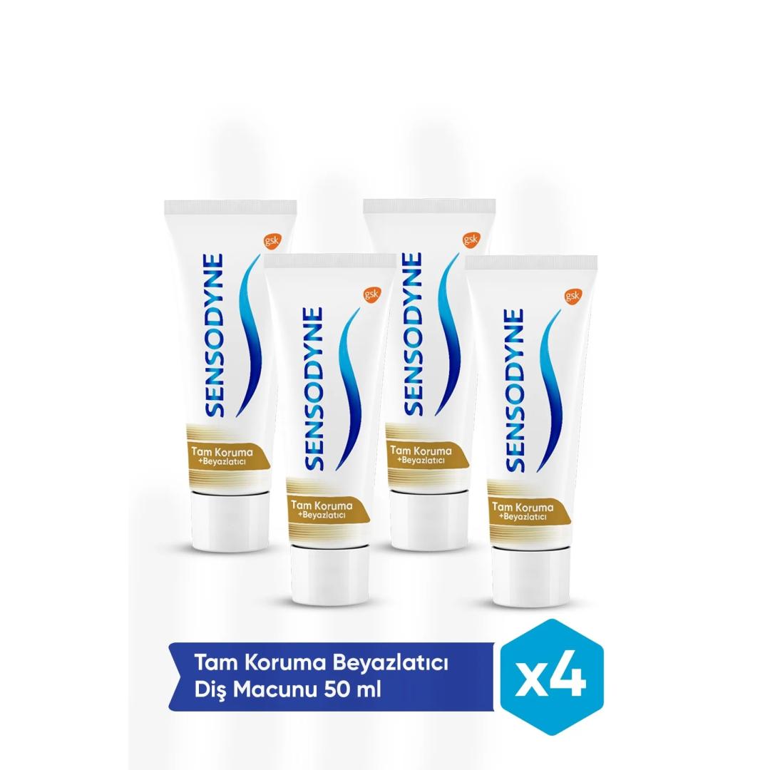 Sensodyne Tam Koruma Beyazlatıcı Diş Macunu 50 Ml. 4'lü Set