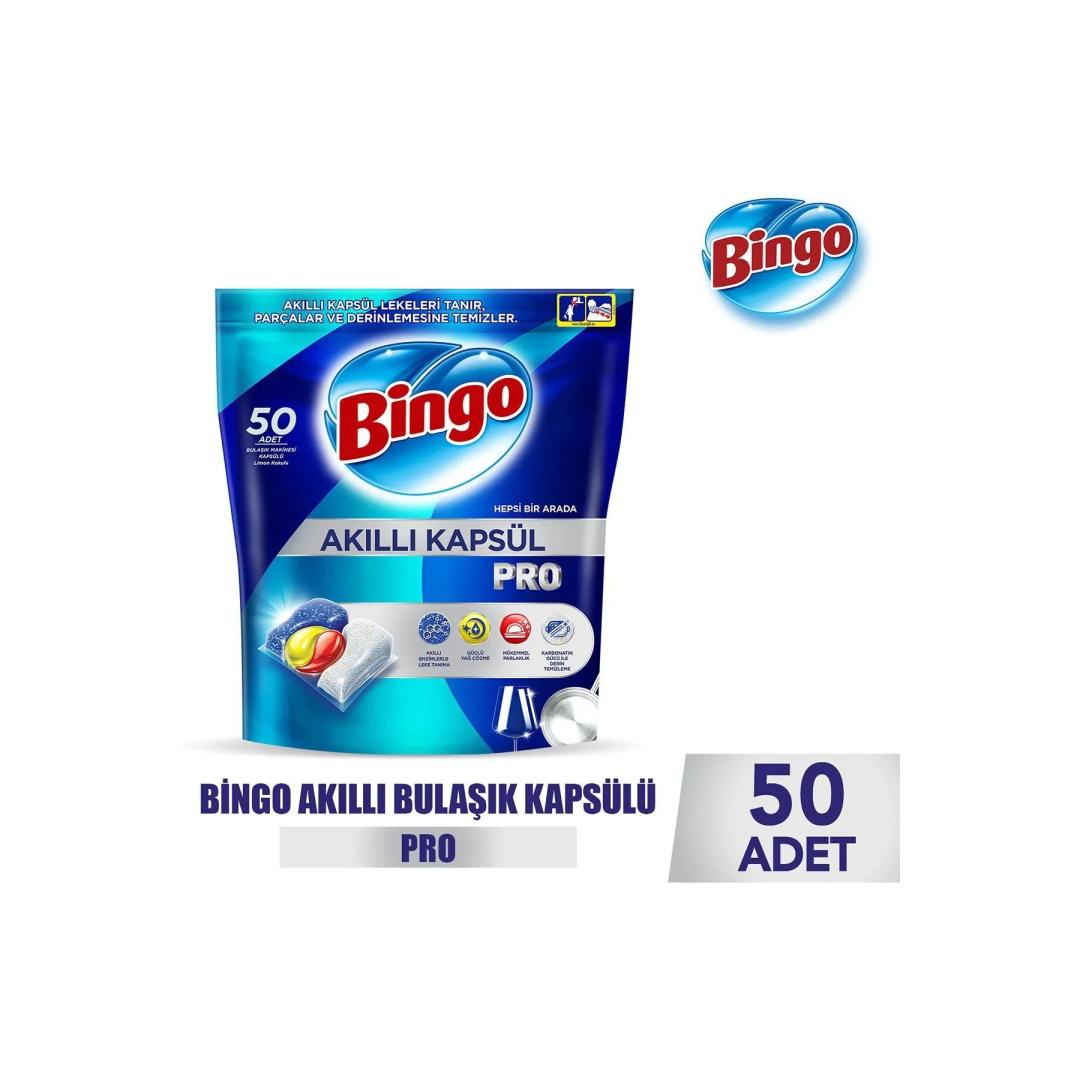 Bingo Akıllı Kapsül Pro Bulaşık Makinesi Deterjanı Tableti 50 Li